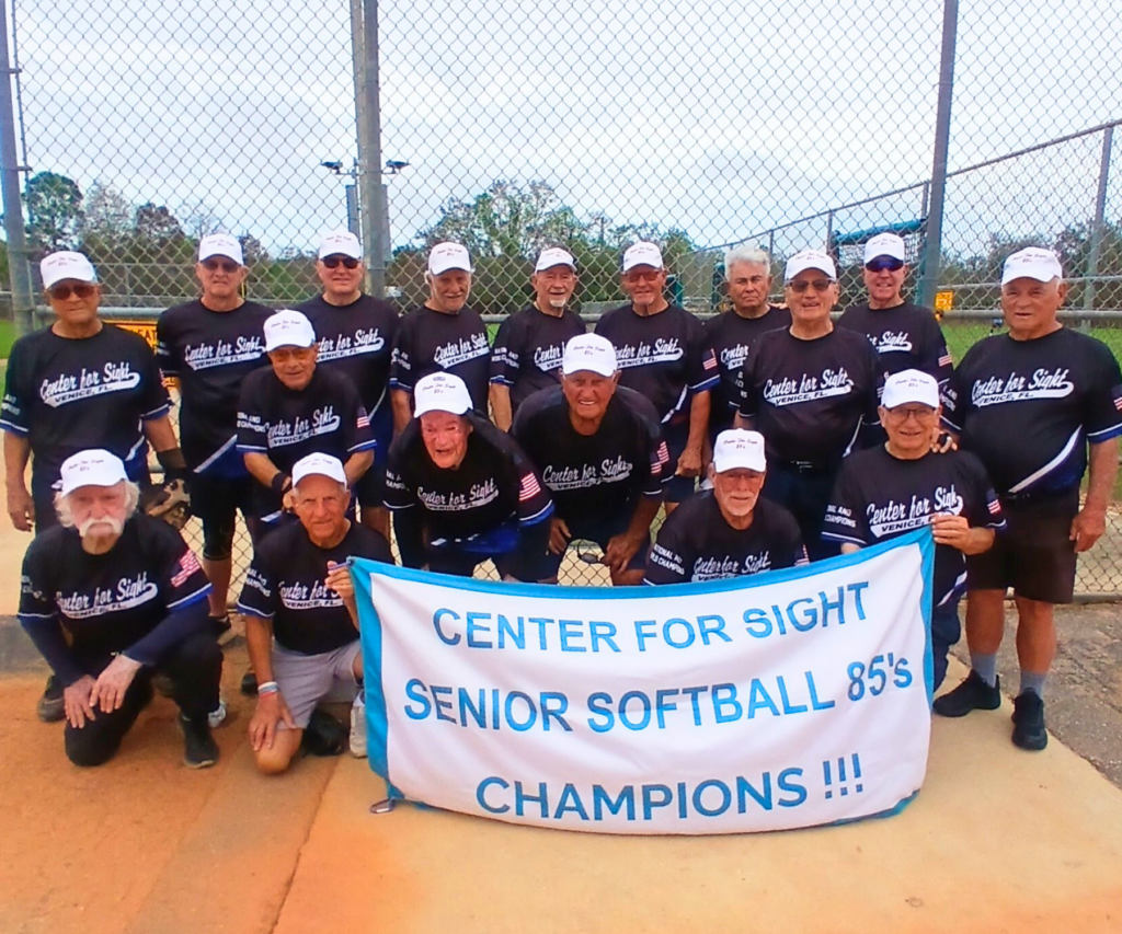 Hugh Brotherton and Center For Sight 85s Softball Team Championship
