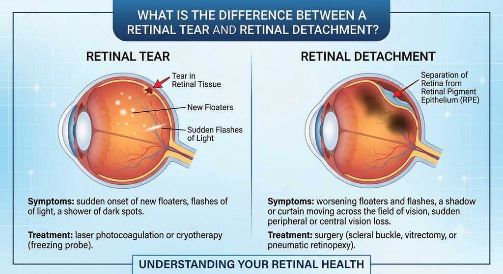 What Is the Difference Between a Retinal Tear and Retinal Detachment